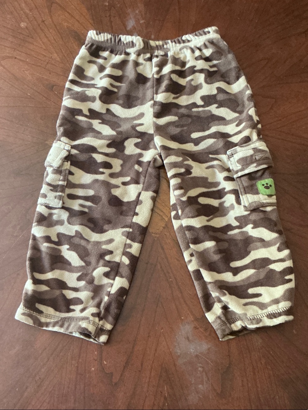 Kids Camo Cargo Pants - Brown/Khaki